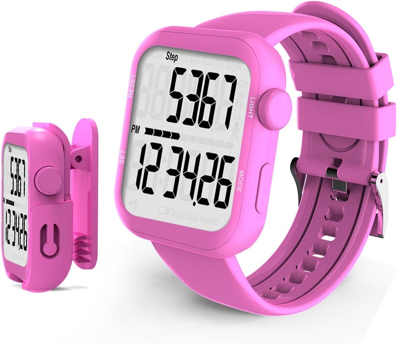CHAMPOWER Pedometer Watch, Multi-Function Pedometer for Walking Steps and Miles, 3D Super Accurate Step Counter, Track Steps for Men Women Seniors - Image 1